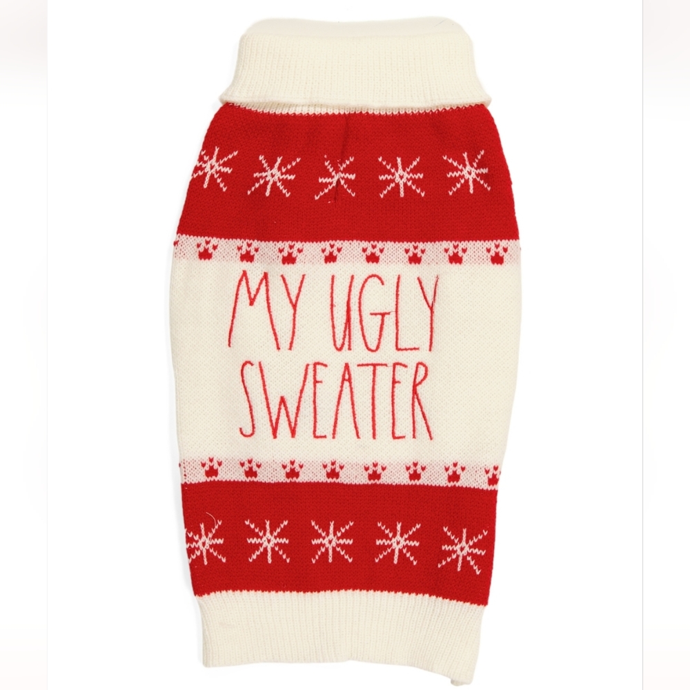 Rae Dunn Embroidered Ugly Pet Sweater